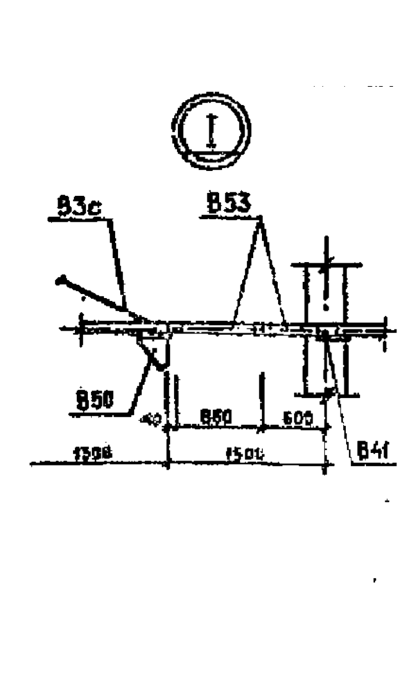 Промежуточно-угловая специальная бетонная опора ПУСБ35-1Вг, серия 3.407.1-163 выпуск 1
