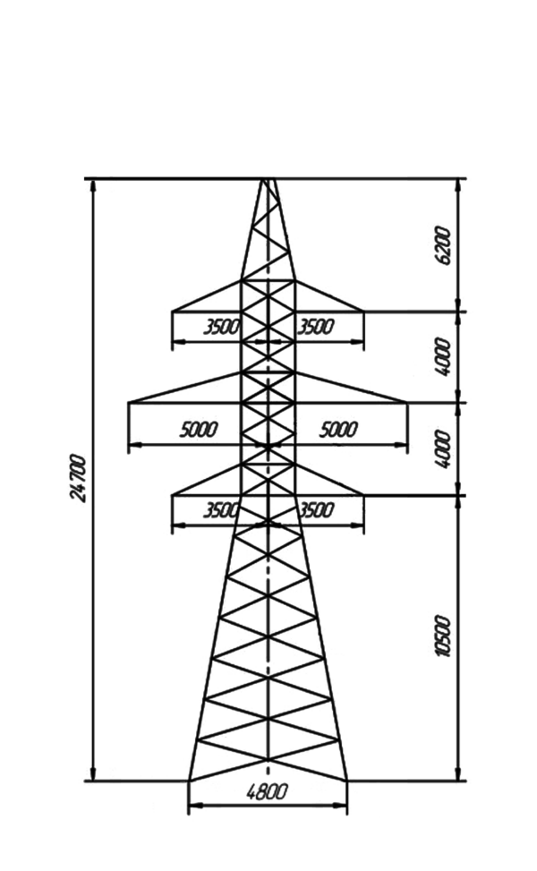 Анкерно-угловая стальная опора У110-2В, серия 3.407.-68/73, том 10.