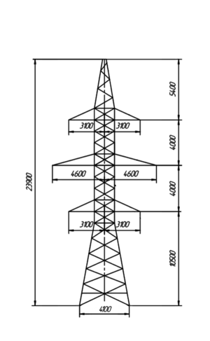 Анкерно-угловая стальная опора У110-4, серия 3.407.-68/73, том 10.