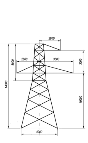 Анкерно-угловая стальная опора У35-1, серия 3.407.-68/73 том 8.