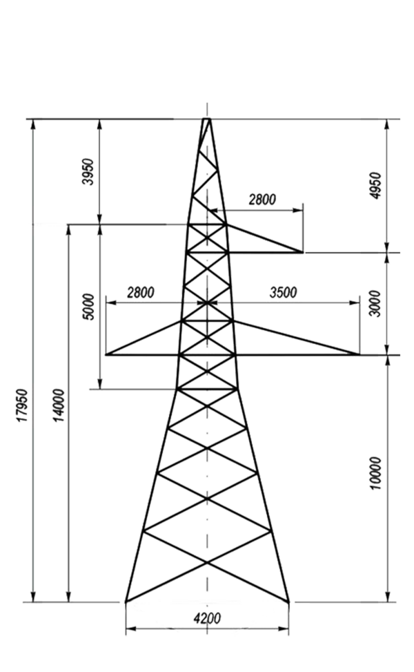 Анкерно-угловая стальная опора У35-1Т, серия 3.407.-68/73, том 8.