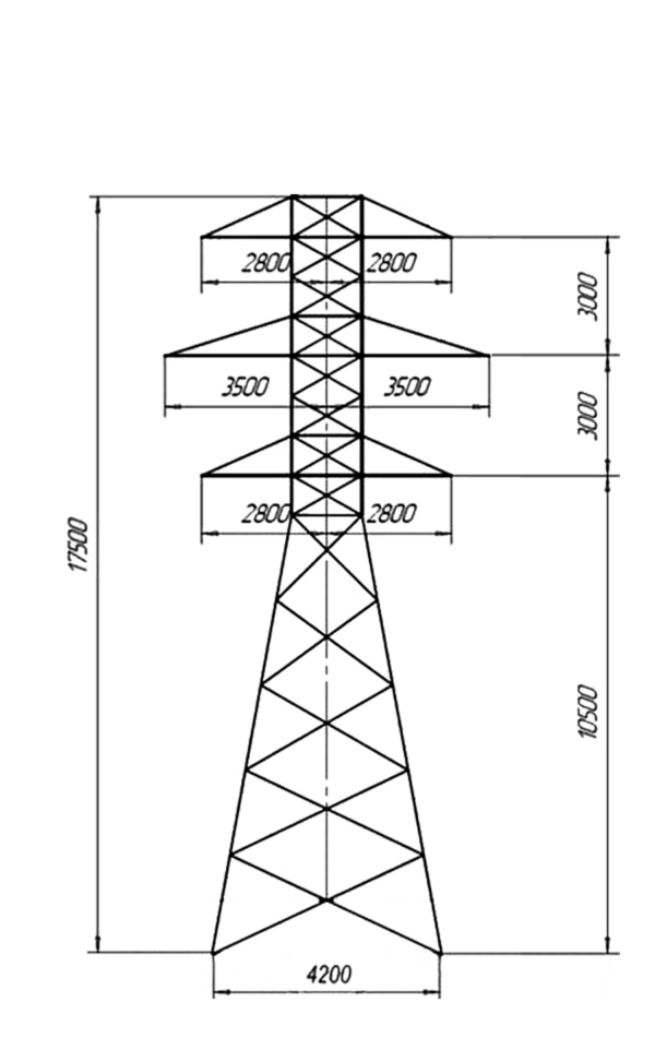 Анкерно-угловая стальная опора У35-2, серия 3.407.-68/73, том 8.