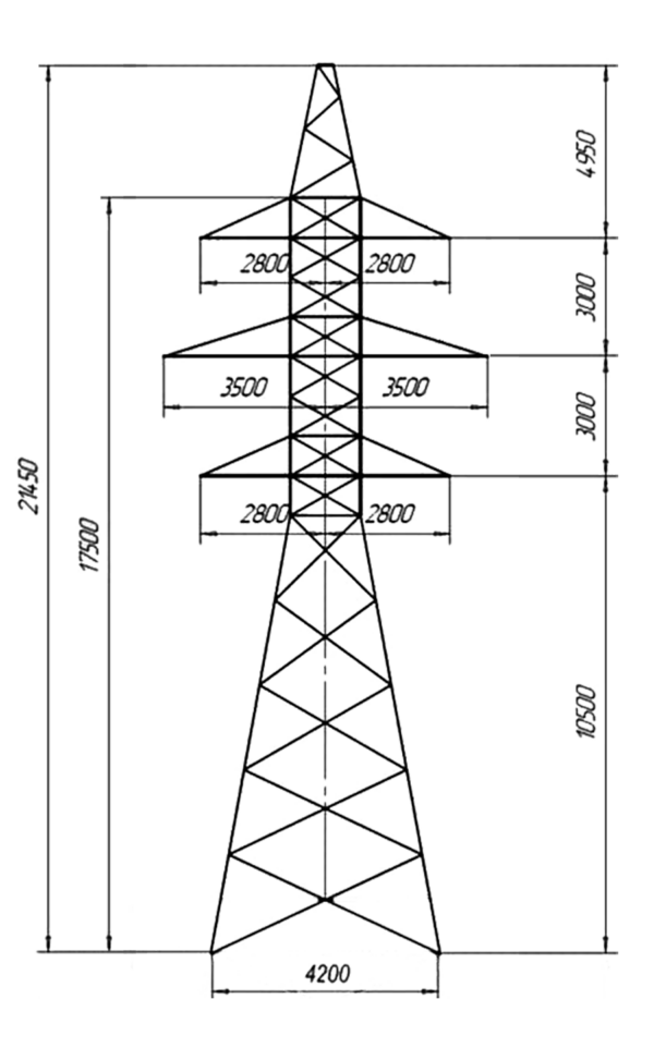Анкерно-угловая стальная опора У35-2Т, серия 3.407.-68/73, том 8