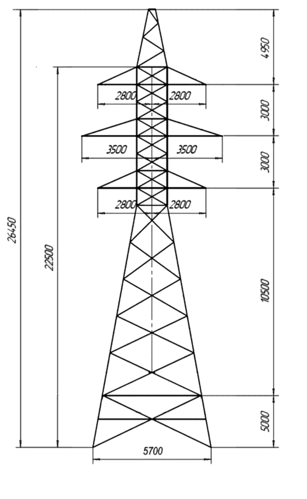 Анкерно-угловая стальная опора У35-2Т+5, серия 3.407.-68/73, том 8