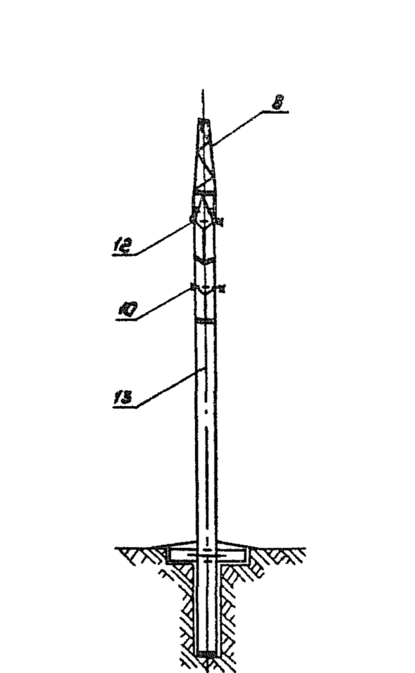 Анкерно-угловая опора 1,2 УБ 35-2 (Исп.04), серия 3.407.1-151, выпуск 1