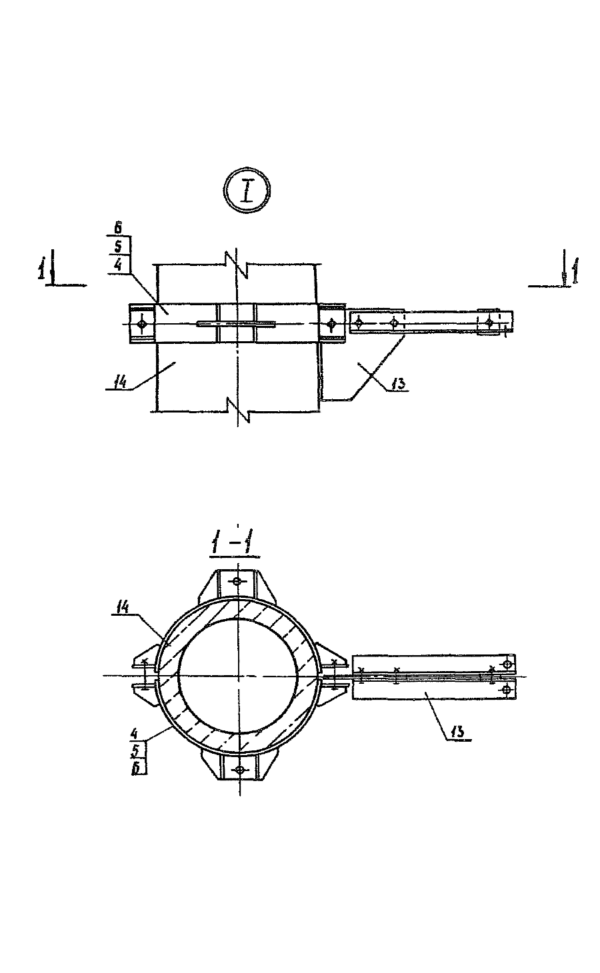 Анкерно-угловая опора 1,2 УБ 110-1 (Исп.01), серия 3.407.1-151, выпуск 1