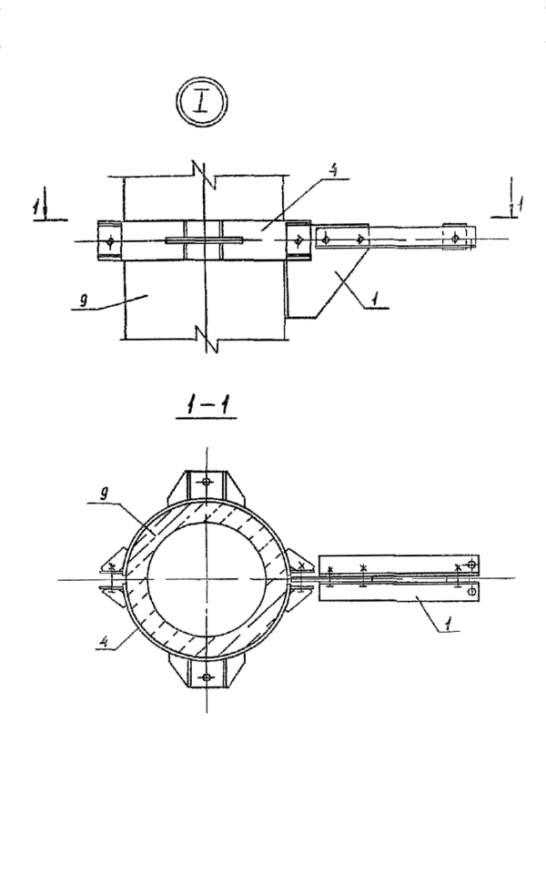 Анкерно-угловая опора 1,2 УБ 220-1 (Исп.02), серия 3.407.1-151, выпуск 1