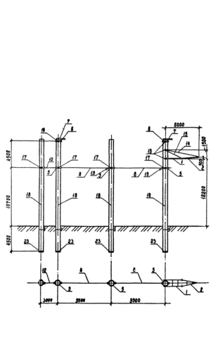 Анкерно-угловая бетонная опора 1,2 УБ 330-1 (Исп.02), серия 3.407.1-167, выпуск 1