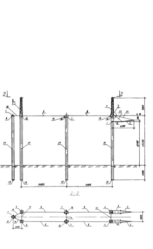 Анкерно-угловая бетонная опора 1,2 УБ 500-1 (Исп.01), серия 3.407.1-167, выпуск 1