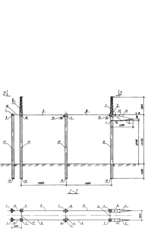 Анкерно-угловая бетонная опора 1,2 УБ 500-1 (Исп.02), серия 3.407.1-167, выпуск 1